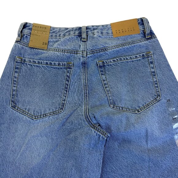 Pacsun Women’s Blue Denim High Rise Baggy Wide Leg Authentic Jeans Size 28 - New - Picture 4 of 13